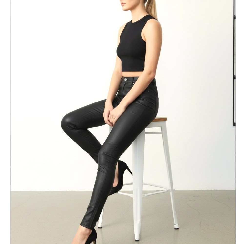 Vintage Fredericks Of Hollywood Black Spandex Pants Sz 5 NWT